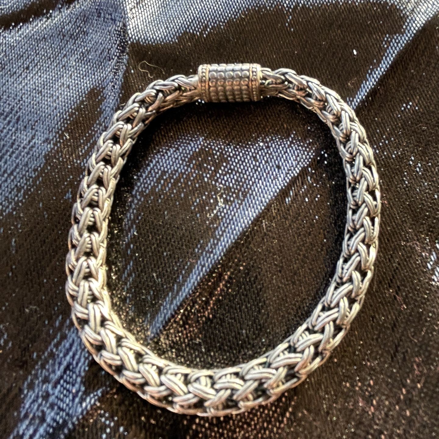 Gorgeous Men’s Mesh Silver And Gold Bracelet By Artist