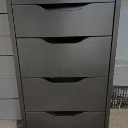 2 IKEA Alex 6-Drawer Storage Unit Dark Black