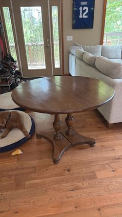 Wood Table with leaf extensions