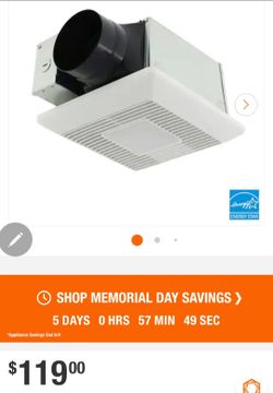 Shop Panasonic
Whisper Mighty LED Pick-A-Flow 70-90CFM Ceiling/Wall ENERGY STAR Bathroom Exhaust Fan 9.5 in. x 9.5 in. Grille Footprint