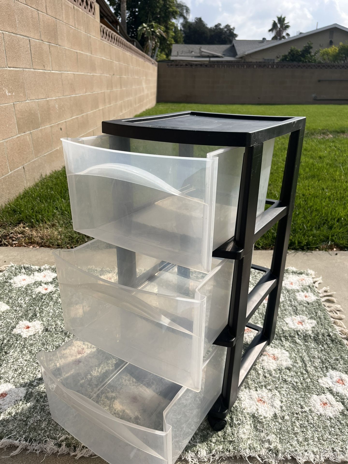 Three Drawer Plastic Storage bin