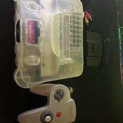 Clear N64 Nintendo 64 Console