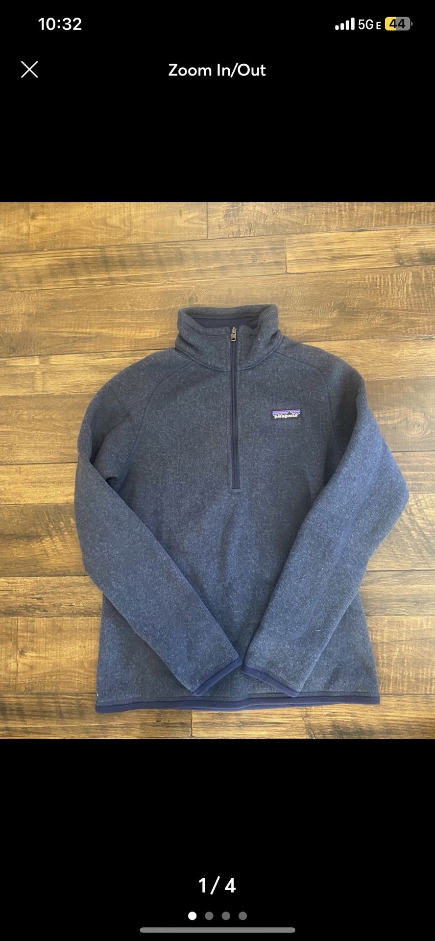 NWOT Patagonia Better Sweater Slim Fit  1/4 zip Sz Small women’s