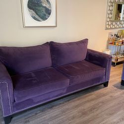 Purple Velvet Lawson/Couch