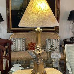 Beautiful Antique 19th Century French Baroque Gilt-wood Lamp🌷