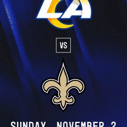 Rams vs Saints 2 Tickets Club 109