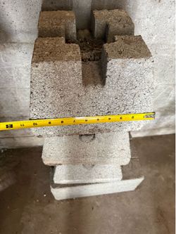 3 concrete deck blocks