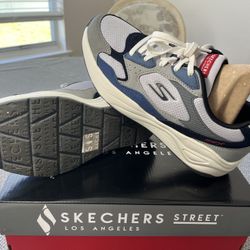 Skechers Street Sneakers – Gray/Blue – In Box