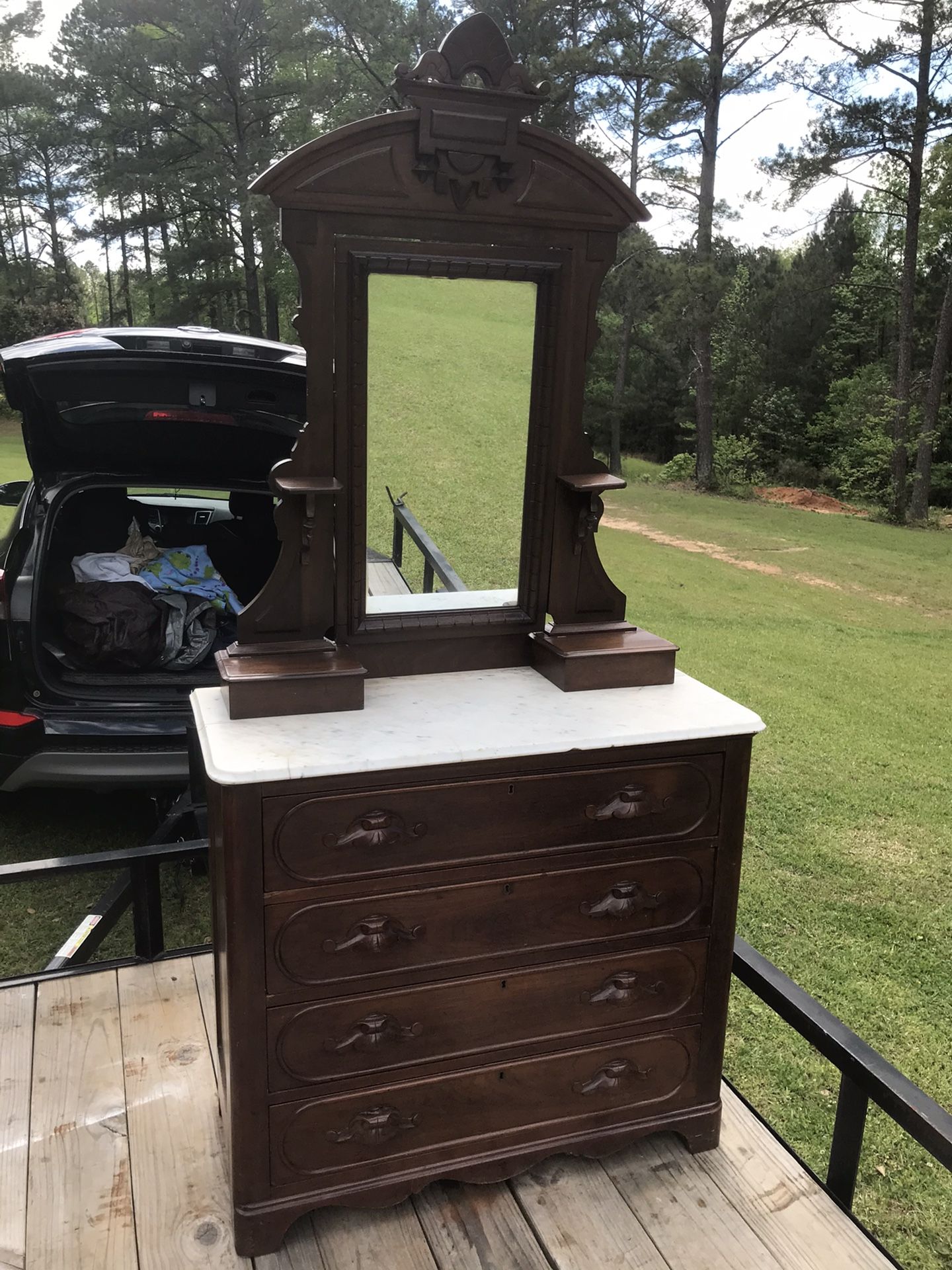 Antique Dresser (needs glass)