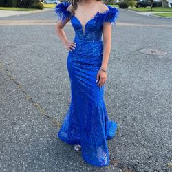 Glaudi By Joanna Hernandez Design Prom Blue dress 