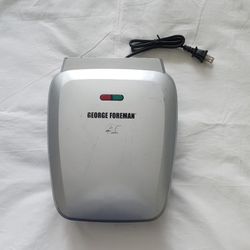 George Foreman Grill Silver Copper Grilling Area