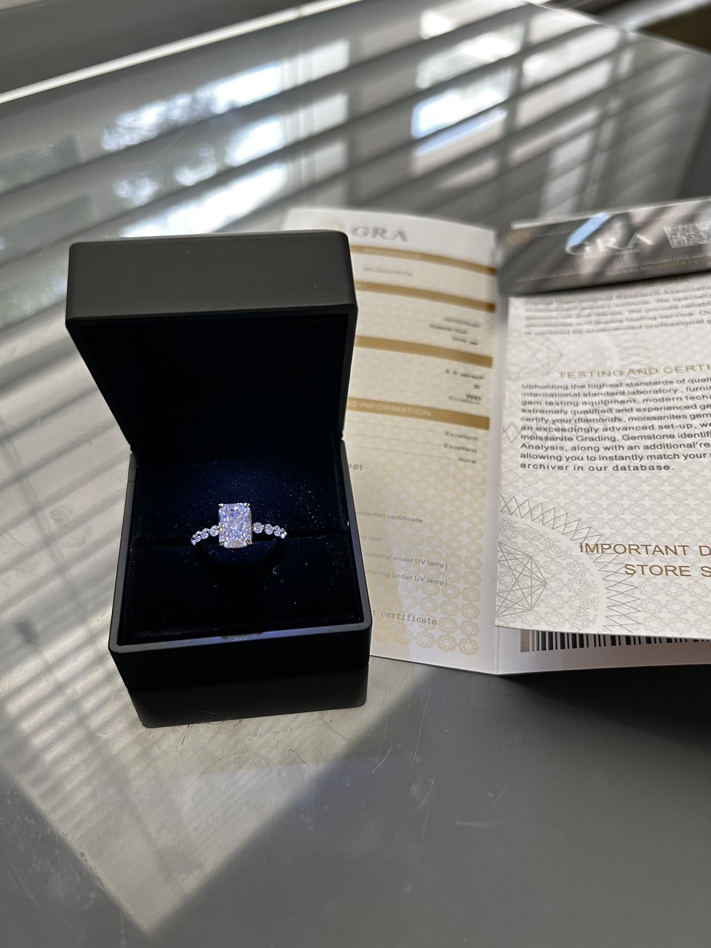 Engagement Ring 3.5ct Moissanite 