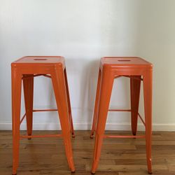 30” Orange Bar Stools