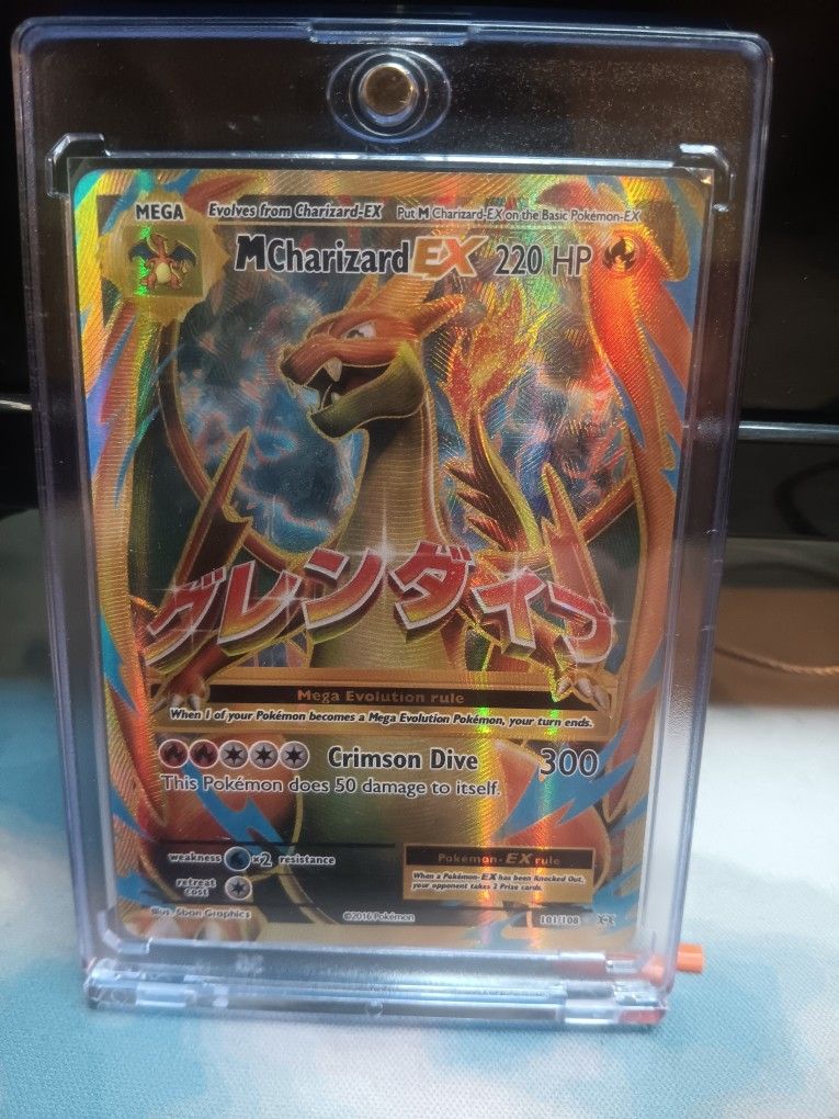 M Charizard Ex Textured Holofoil
