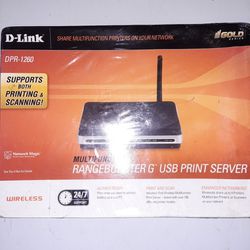 D-Link DPR-1260 RangeBooster G Multifunction Print Server- New, Unopened