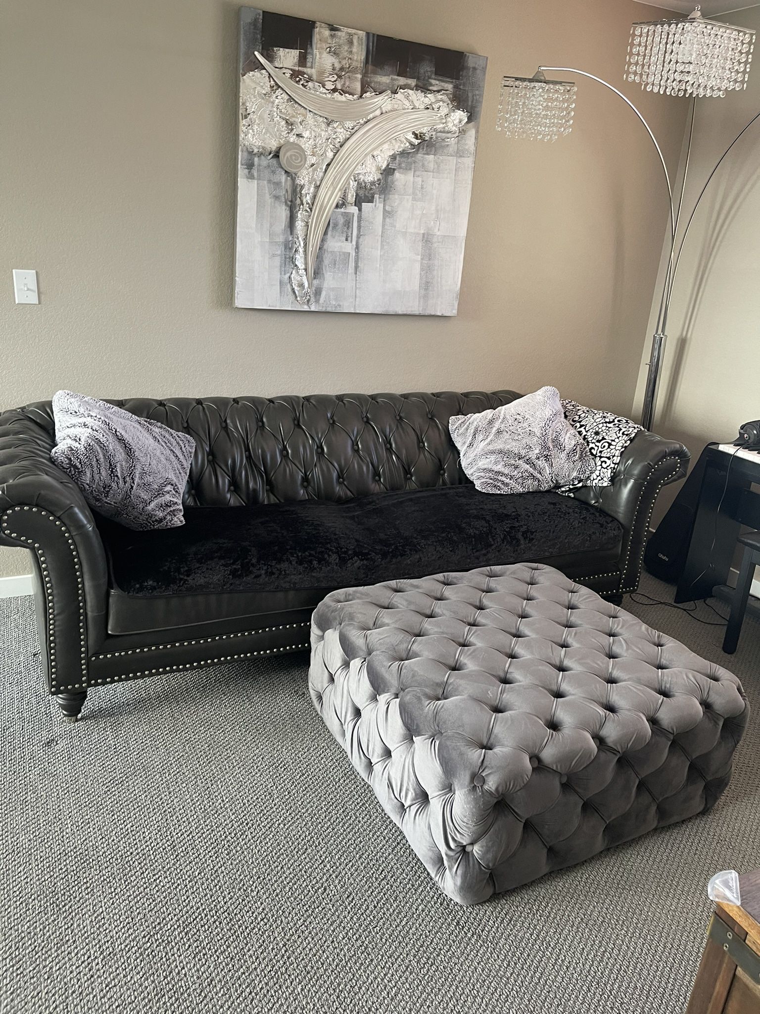Black Leather Sofa