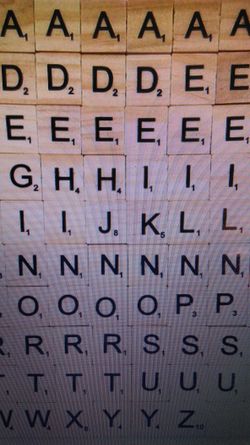 100 capital letters game pieces/crafts