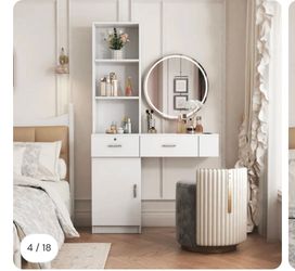 Space-saving Vanity with dryer ports