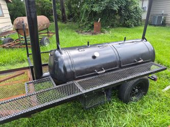 Steel Barbecue Pit on trailer