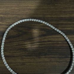 925 Silver Moissanite Tennis Chain