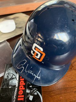 Padres Autographed Mini Baseball helmet Greg Vaughn 