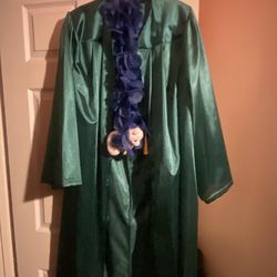 Green Graduation gown