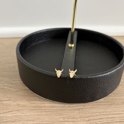 $6 for Gold Bull Head Stud Earrings - Petite Minimalist