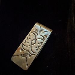 Rare J. Alexander Rustic Silver Money Clip