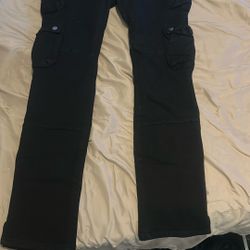 mnm Black Cargo Pants 