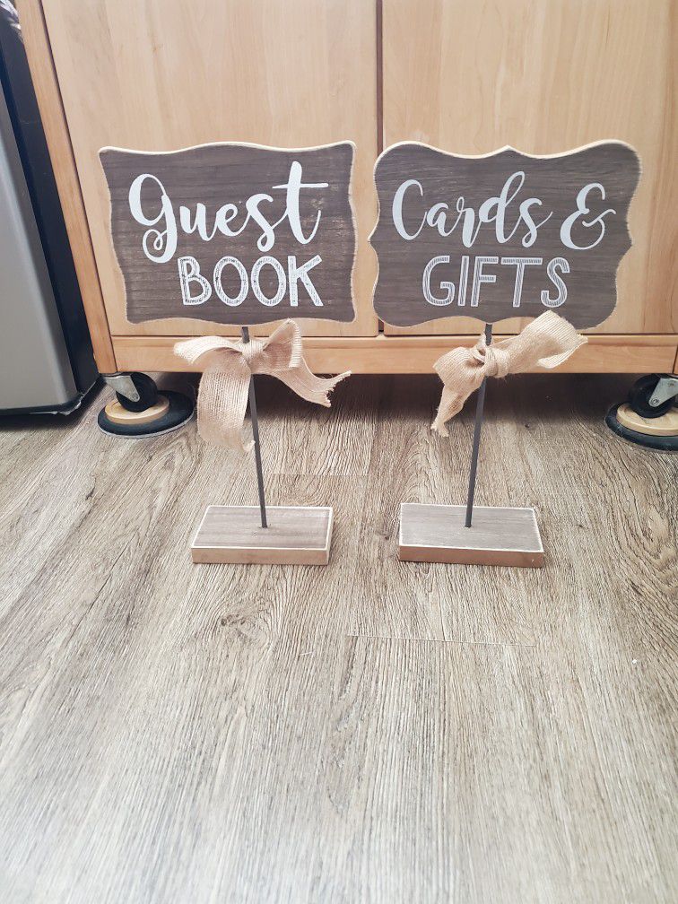 Guest Book And Cards And Gift Sign