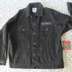 RARE The Beatles winterland Vintage 90s Rock Embassy Jean Jacket Size L