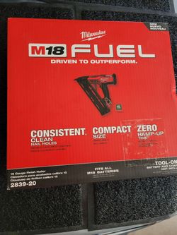Milwaukee Fuel M18 15g Finish Nailer. Tool Only $220 Firm 