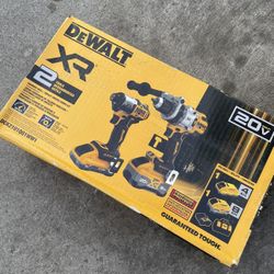 DeWALT 20V MAX XR Hammer Drill & Impact Driver 2-Tool POWERPACK w/ 4.0Ah & 8.0Ah PowerStack Combo Kit  $325
