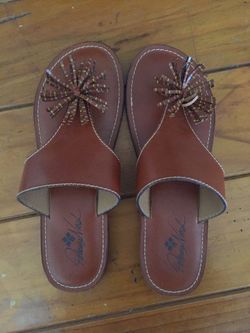 Patricia Nash Franca Leather Thong Sandals