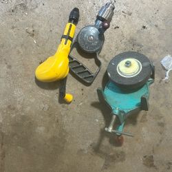 Hand operated drill and grinder