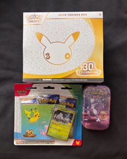 Pokemon 30th Celebrations Sealed Bundle! ETB/ Tech Sticker/ Mini Tin NEW!