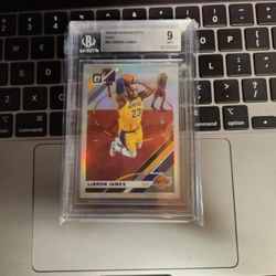 Lebron James 2019-20 Optic Prizm BGS 9 Los Angeles Lakers 
