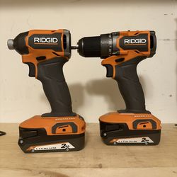 Rigid - Sub Brushless Compact Drill Set , 2 Batteries And A Charger 