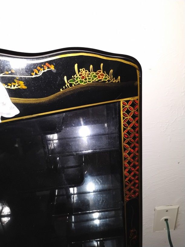 Antique China Black Laquer Wall