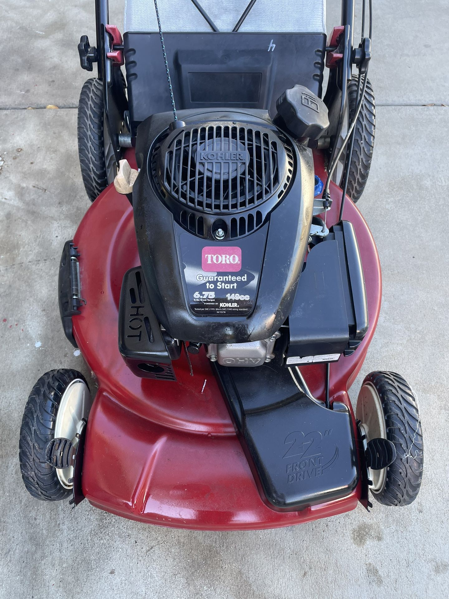 Toro 6.75hp Front Wheel Drive Self Propelled Lawnmower