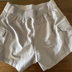 Calvin Klein Performance Women's Athletic Shorts Gray Stretch Pockets