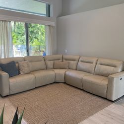 Havertys Leather Couch 