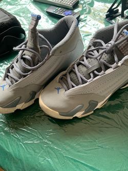 Air Jordan 14 Gray Blue Sneakers size 5.5 No Box