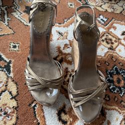 Charles david Designer wedges On Platform - gold 6.5