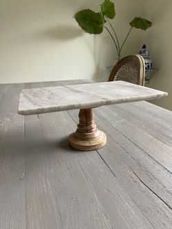 Marble & Wooden Pedestal