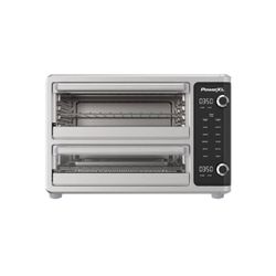 🔥NEW🔥 PowerXL SmartSynx 1700W Dual Door Toaster Oven and Air Fryer: Stainless Steel