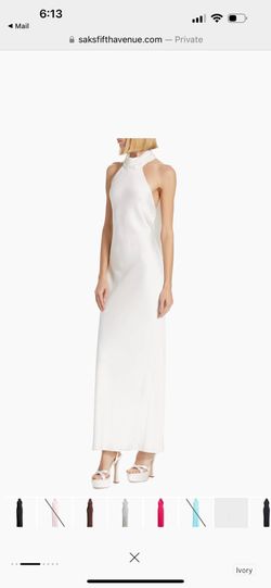 Ramy Brook High Neck Satin Gown