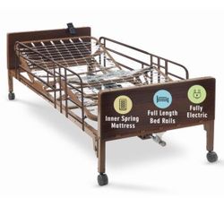 Full Electric Hospital Bed With Mattress & Half Rail