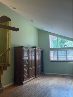 🛋️ Beautiful Solid Wood Wall Unit / Entertainment Center