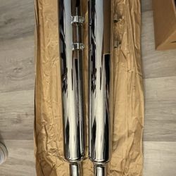 Harley-Davidson Screamin' Eagle II Mufflers 64941-99 Touring Near Mint Chrome Slip-Ons